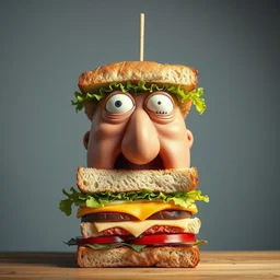 an idiot sandwich hyper realistic photo, funny