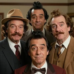 Live Action Still of Jerma985 in The Three Stooges as a Fourth Stooge, real life, hyperrealistic, ultra realistic, realistic, highly detailed, epic, HD quality, 8k resolution, body and headshot, film still
