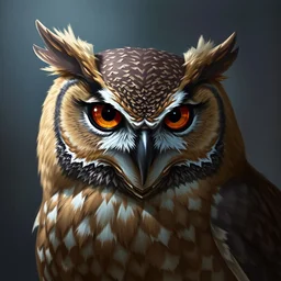 a detailed portrait of an owl by justin gerard and greg rutkowski, digital art, realistic painting, dnd, dungeons & dragons, character design, trending on artstation