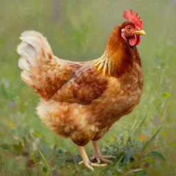 chicken oil painting