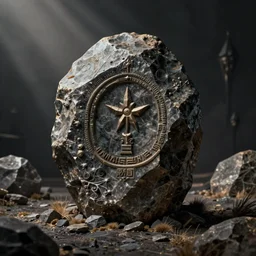 Magic stone. Dark fantasy, digital art, HD, detailed.