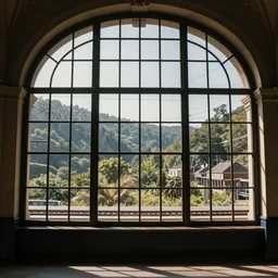 vitraux window of a train station