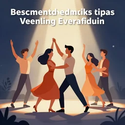 people dancing, flat design art