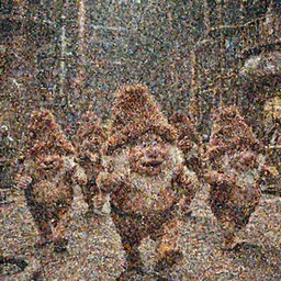 a film still of the Oompa Loompa uprising as the run riot through the factory
