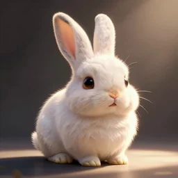 beautiful portrait character design a chibi cute fluffy bunny, style of maple story and zootopia, official artwork portrait studio lighting by jessica rossier and brian froud and gaston bussiere