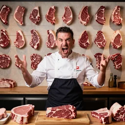 a wall of gordon ramseys screaming that the meat is raw