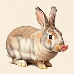 portrait of a bunny pig, hybrid chimera mix between bunny and pig, with a pig tail and pig nose, concept art, smooth, fine lines, natural geographic wildlife, biology book illustration by greg rutkowski, greg hildebrandt, tim hildebrandt
