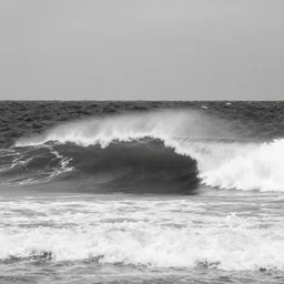 ocean swells by Moebius, black and white