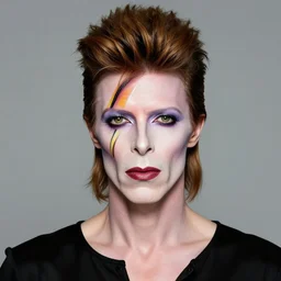 a banana with david bowie makeup