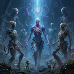 the sentient psychic organoids at war with the mindless mystics on the temporal - astral plane