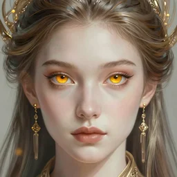 futuristic close-up woman portrait, sci-fi, amber eyes, face, long hair, fantasy, intricate, elegant, highly detailed, digital painting, artstation, concept art, smooth, sharp focus, illustration, art by artgerm and greg rutkowski and alphonse mucha