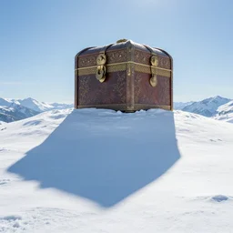 the first snow on a young earth, majestic landscape, long shadows, giant pandora box, still frame from the voyage of time movie by terrence malick with cinematogrophy of emmanuel lubezki with art direction of giger, arri alexa, ultra wide anamorphic lens, optical flares, 8 k