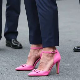 tom cruise wearing a suit and wearing stunning pink high heel shoes