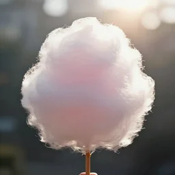 Cotton candy clouds with the sun shining through, volumetric lighting, 4K