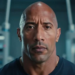 film still of dwayne the rock johnson as eleven in the labratory in the new stranger things movie, 4 k, highly detailed face, detailed eyes