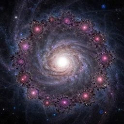 milky way made out of fractals, from the mandelbrot set, 4 k