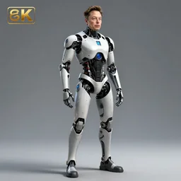 elon musk cyborg, art station concept art, 4 k, full body