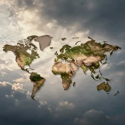 World map without Russia