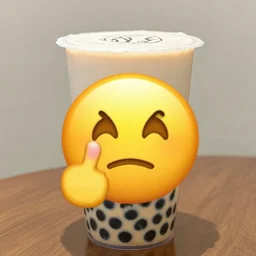 emoji of a lovestruck cup of boba