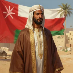 a personification of the country Oman, highly detailed, digital painting, artstation, concept art, sharp focus, illustration, art by greg rutkowski and alphonse mucha