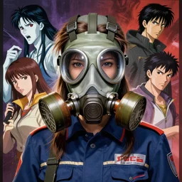 girl wearing gas mask and uniform | | audrey plaza, fine detail!! anime!! realistic shaded lighting!! poster by ilya kuvshinov katsuhiro otomo ghost - in - the - shell, magali villeneuve, artgerm, jeremy lipkin and michael garmash and rob rey