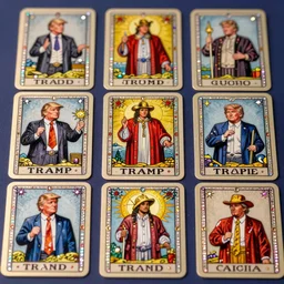 donald trump tarot cards all suits bejeweled unreal engine 8 k