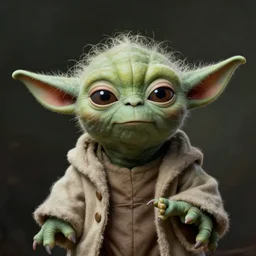 surreal portrait of yoda like alien, artwork by Daniel Merriam,