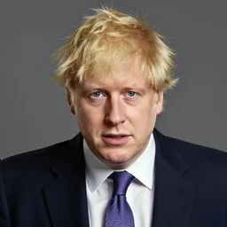 Portrait of Boris Johnson in the style of Justin Roiland artwork