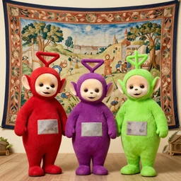 teletubbies, bayeux tapestry, medieval