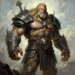 ron perlman as a fantasy giant, highly detailed painting by gaston bussiere, craig mullins, j. c. leyendecker, 8 k