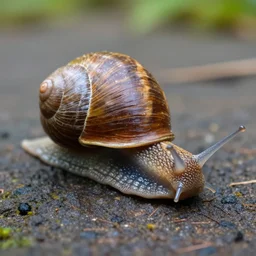 Photograph of a snail UHD 4K