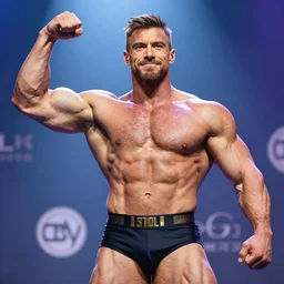 Gigachad sigma buff macho Sam Hyde, standing triumphant and proud, award winning photo, by James Jean