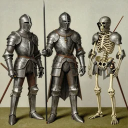 skeleton knights painted by hieronymous bosch