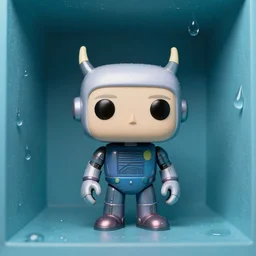 single crazy miniature toy Pop Figure Robot monster 8K, by pixar, by dreamworks, in a Studio hollow, water drops, by jeff koons, by david lachapelle
