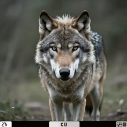 trail cam footage of a mutant wolf staring at camera, digital art, david cronenberg, junji ito,, trevor henderson, 4 k