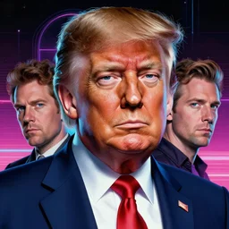 highly detailed portrait of donald trump by alex grey, patrick woodroffe, mark ryden created by gustave dore and greg rutkowski, high detailed, smooth draw, synthwave neon retro, intricate, realistic proportions, dramatic lighting, trending on artstation