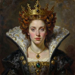 a single portrait of the queen of witches by Jovana Rikalo, by roberto ferri, by austin osman spare, by tom bagshaw, a delicate oilpainting, highly ornamental