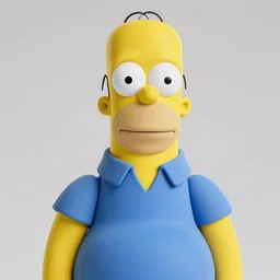 long shot photorealistic Homer Simpson, extreme detail, 4k, ultra HD
