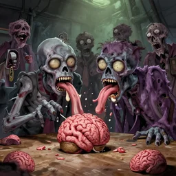 zombies eating brains