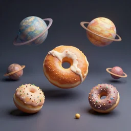 realistic miniature of donut planets