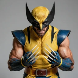 a portrait of wolverine from x - men revealing his claws