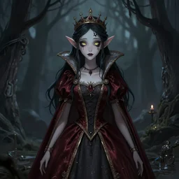 spooky elf royal princess, digital art, moody lighting