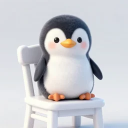 digital art of a cute and small penguin sitting on a white wooden chair at night, wearing sunglasses, black background with some stars, detailed lighting and shading!!! detailed, vector art, by emiliano ponzi, by tom whalen, trending on polycount, private press, low poly, 3 d, sketchfab