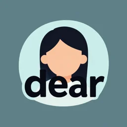 flat vector logo illustration of dear in the style of kurzgesagt
