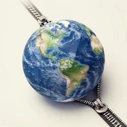 unzipping earth, art station, concept art, paper folding, overdetailed art
