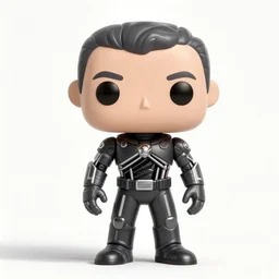 full body 3d render of terminator as a funko pop, studio lighting, white background, blender, trending on artstation, 8k, highly detailed