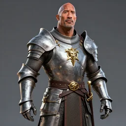 Dwayne Johnson as a fantasy themed knight in the style of swame studio, beautiful 3d art