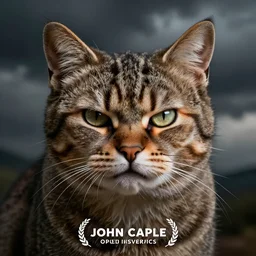 angry cat poster ad by john caple