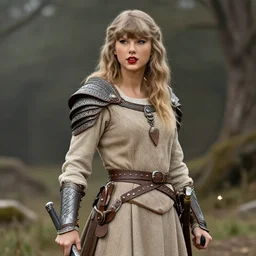 Taylor Swift as a warrior in medieval times