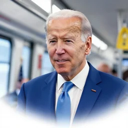 joe biden inside public transport